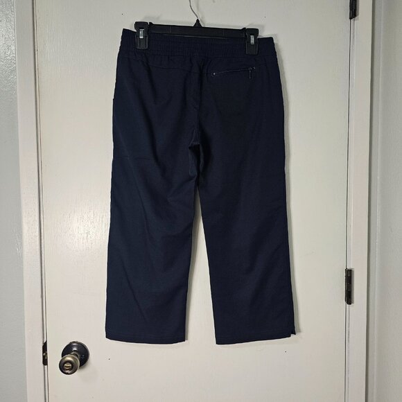 Nike Fit Dry Navy Capri Track Pants Cropped Joggers 3/4 Length Women’s Size S - Picture 3 of 8